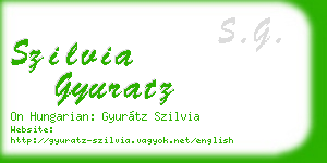 szilvia gyuratz business card